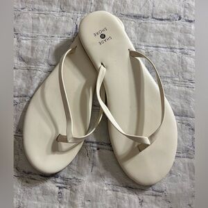 Shade & Shore Cream Minimalist Thong Sandals